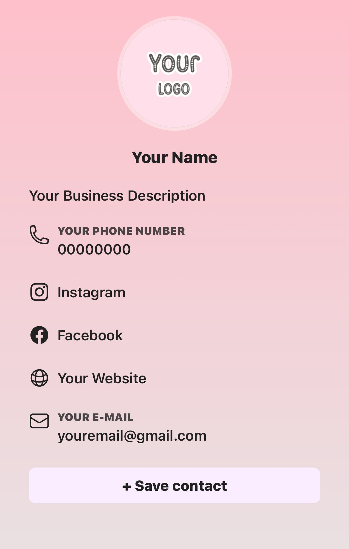 Digital Business Card Service